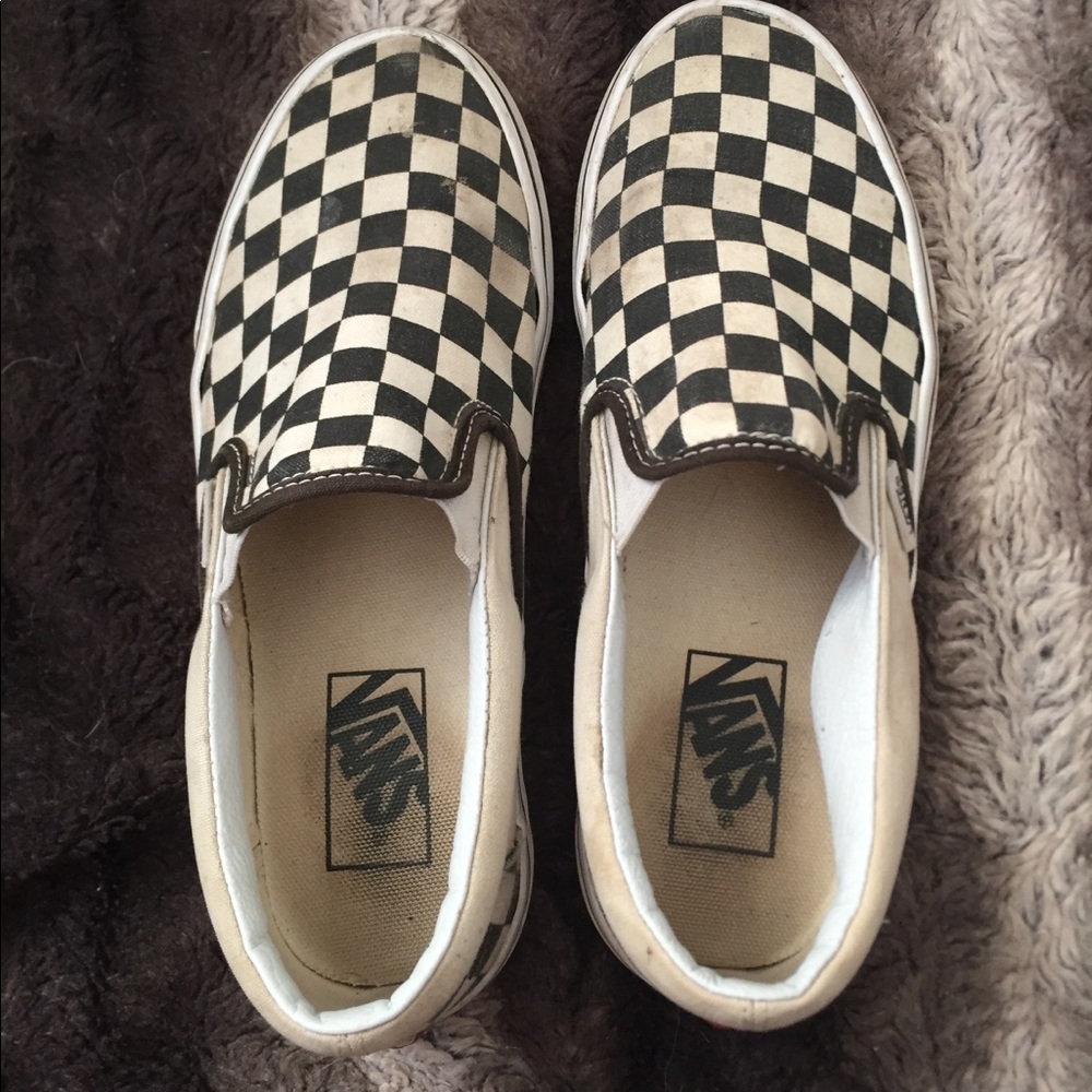 Black and white checkered vans